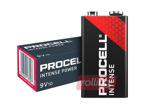 Baterijas Duracell, Procell Alkaline Intense 9V, 6LR61, S10, MN1604, 10 gab.