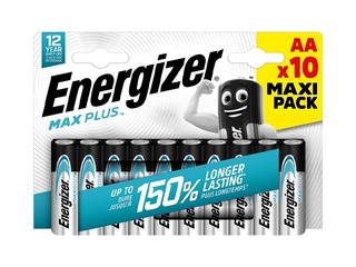 Baterijas Energizer, Max Plus, AA, 1.5V, 10 gab.