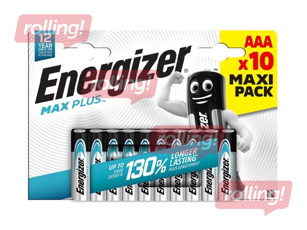 Baterijas Energizer, Max Plus, AAA, 1.5V, 10 gab.