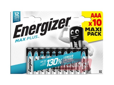 Baterijas Energizer, Max Plus, AAA, 1.5V, 10 gab.
