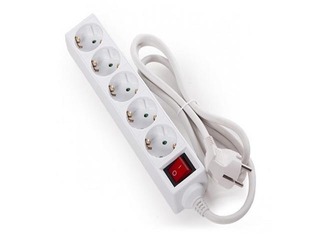 Pagarinātājs 5-vietīgs 1.5m ar zemējumu, balts 