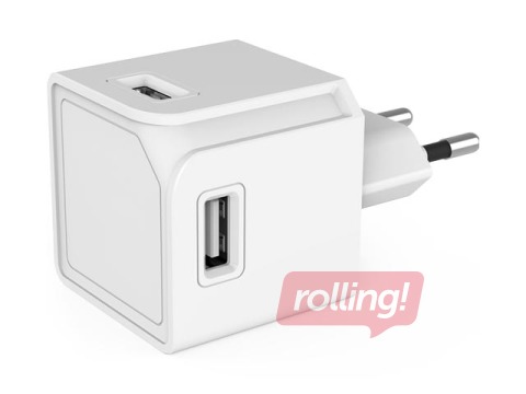 Lādētājs Allocacoc USBcube Original, 4 x USB-A, balts