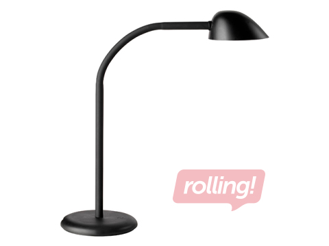 Galda lampa Unilux Easy ar USB lādētāja ligzdu, melna