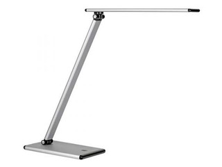 Galda lampa Unilux Terra LED, salokāma, metāliski pelēka