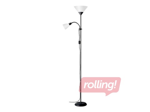 Stāvlampa Spari 60W/25W E27/E14, melna