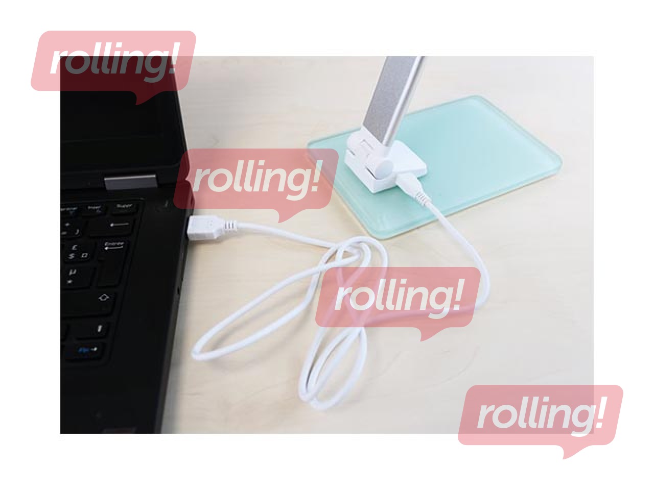 Galda lampa Unilux Popy LED, sudraba