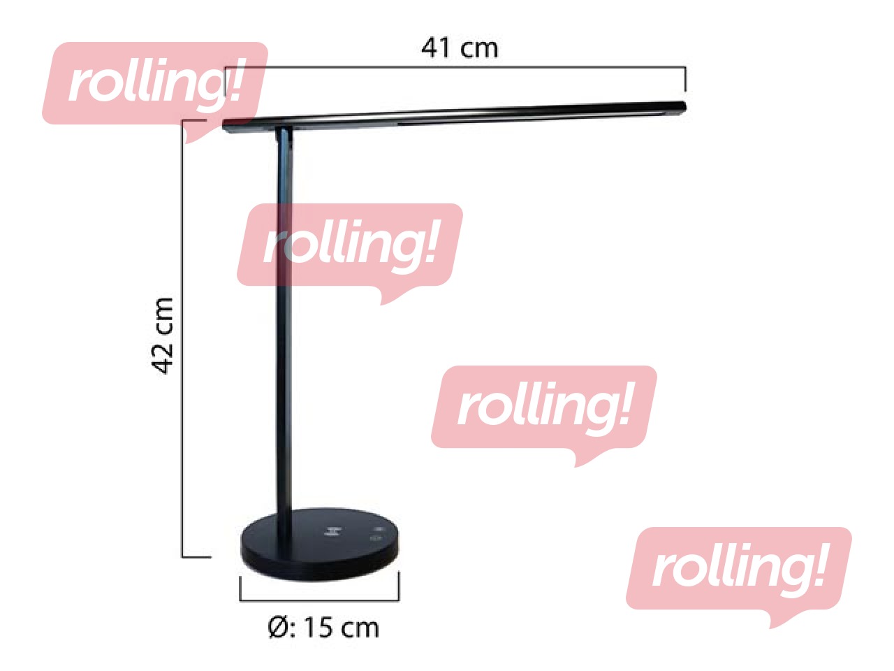 Galda lampa Unilux Diva LED, melna