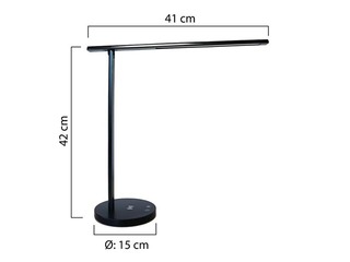 Galda lampa Unilux Diva LED, melna