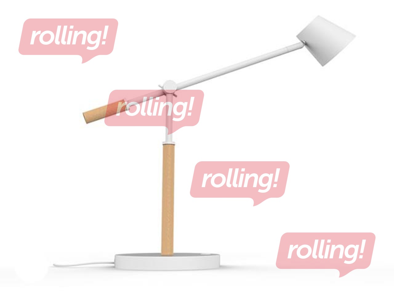 Galda lampa Vicky LED, balta