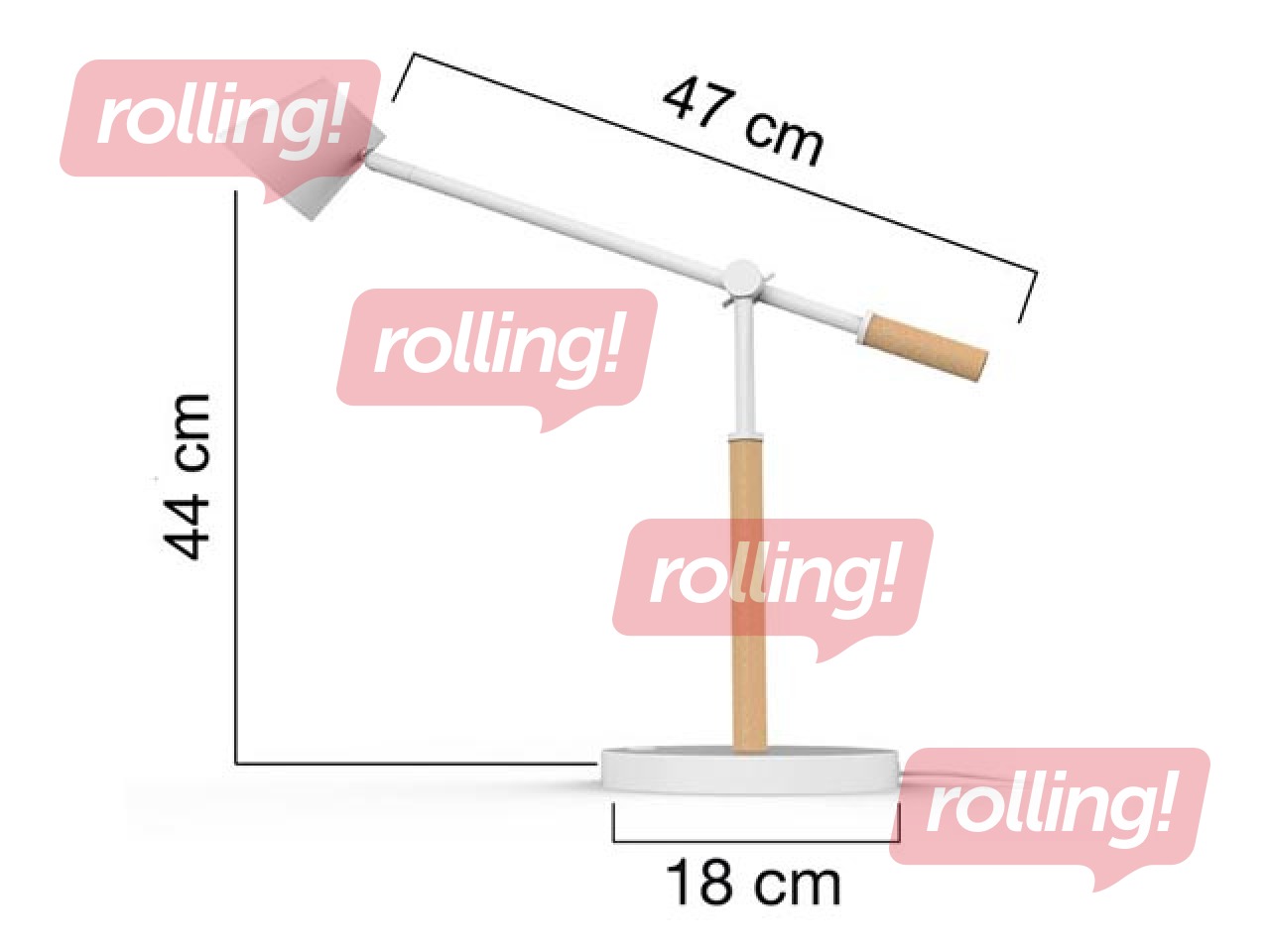 Galda lampa Vicky LED, balta