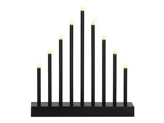 Elektriskais svečturis Springos, 9 LED, melns, H-26.5, W-25cm