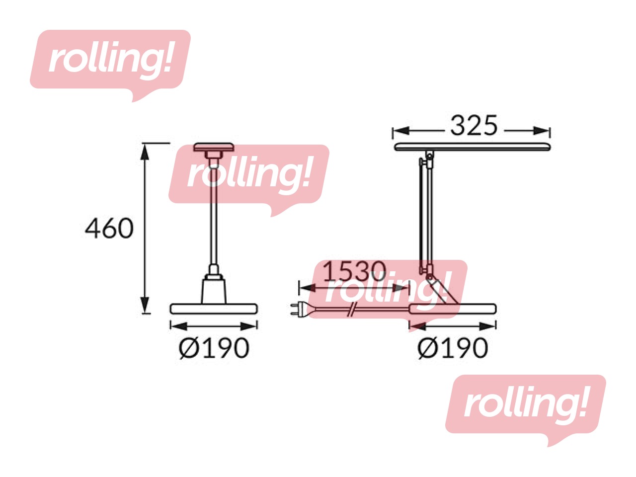 Galda lampa RAMZES, LED, 7.5W, sudraba