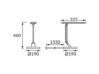 Galda lampa RAMZES, LED, 7.5W, sudraba