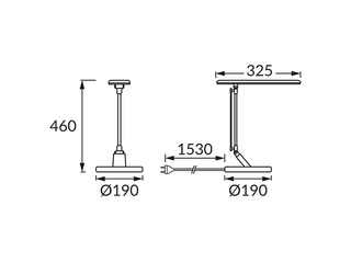Galda lampa RAMZES, LED, 7.5W, melna