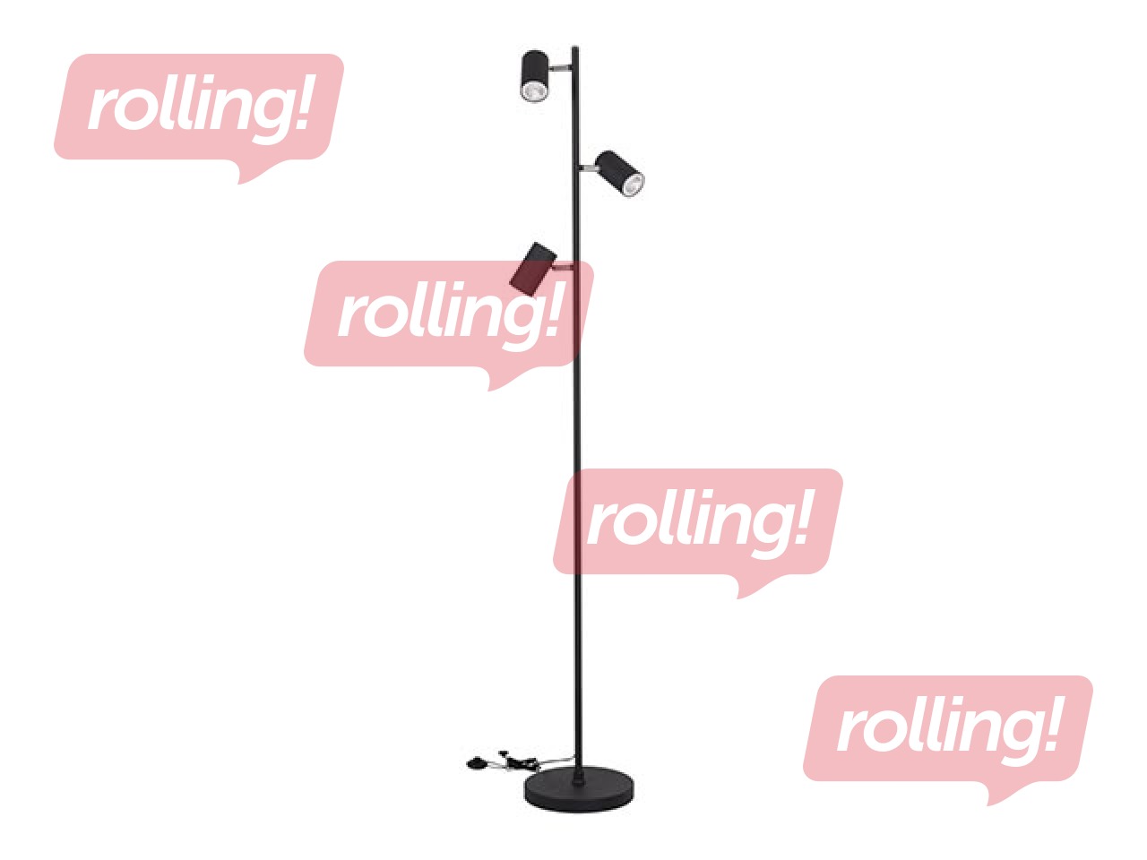 Stāvlampa EVALO FL, 3xGU10, 10W, melna