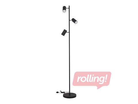 Stāvlampa EVALO FL, 3xGU10, 10W, melna