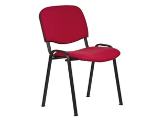 Apmeklētāju krēsls Iso Black, auduma, bordo