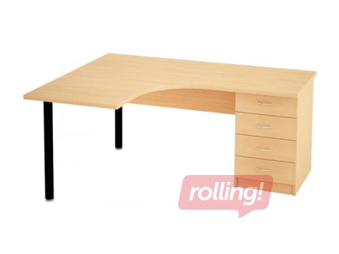 Biroja galds ar 4 atvilktnēm (stūra galds)