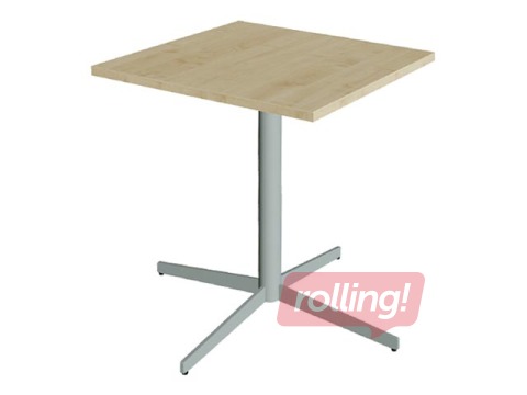 Galds SOLO, kļava/pelēks, 80x80cm