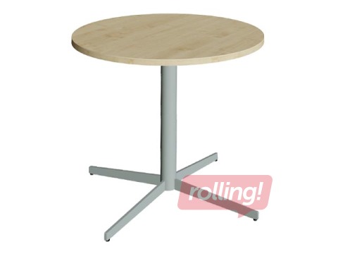 Galds SOLO, kļava/pelēks, ø90cm