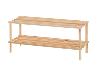 Apavu plaukts, koka, 2 stāvi