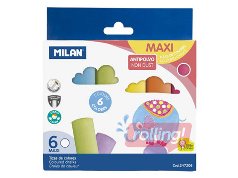 Krīts Milan Maxi, 6 gab., krāsaini