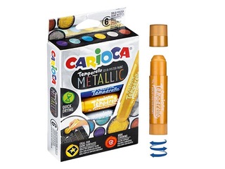 Krītiņi Carioca Temperello, 6 metāliskas krāsas