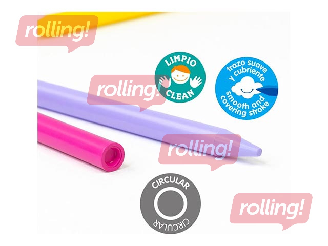 Vaska krītiņi Milan Plastipastel, 24 krāsas