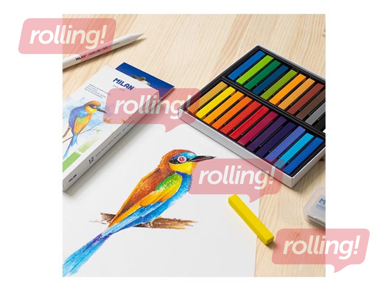 Pasteļkrītiņi mīkstie Milan Art, 24 krāsas