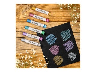 Eļļas krītiņi Oil Pastels Staedtler 2420M, 6 metāliskas krāsas