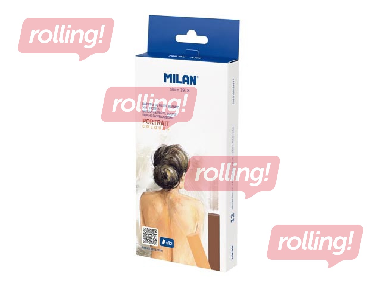 Pasteļkrītiņi mīkstie Milan Art, portreta, 12 krāsas