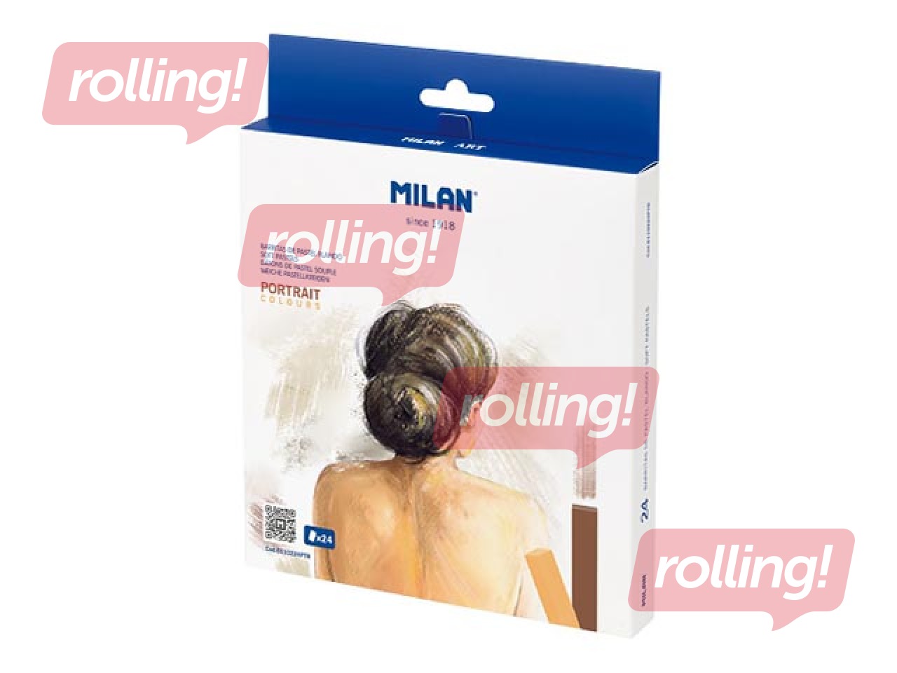 Pasteļkrītiņi mīkstie Milan Art, portreta, 24 krāsas