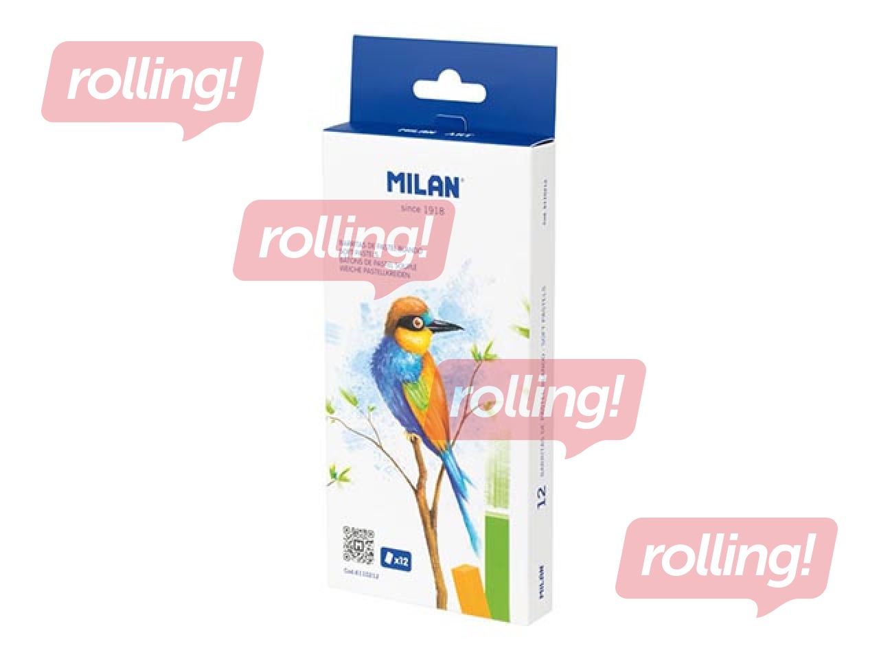 Pasteļkrītiņi mīkstie Milan Art, 12 krāsas