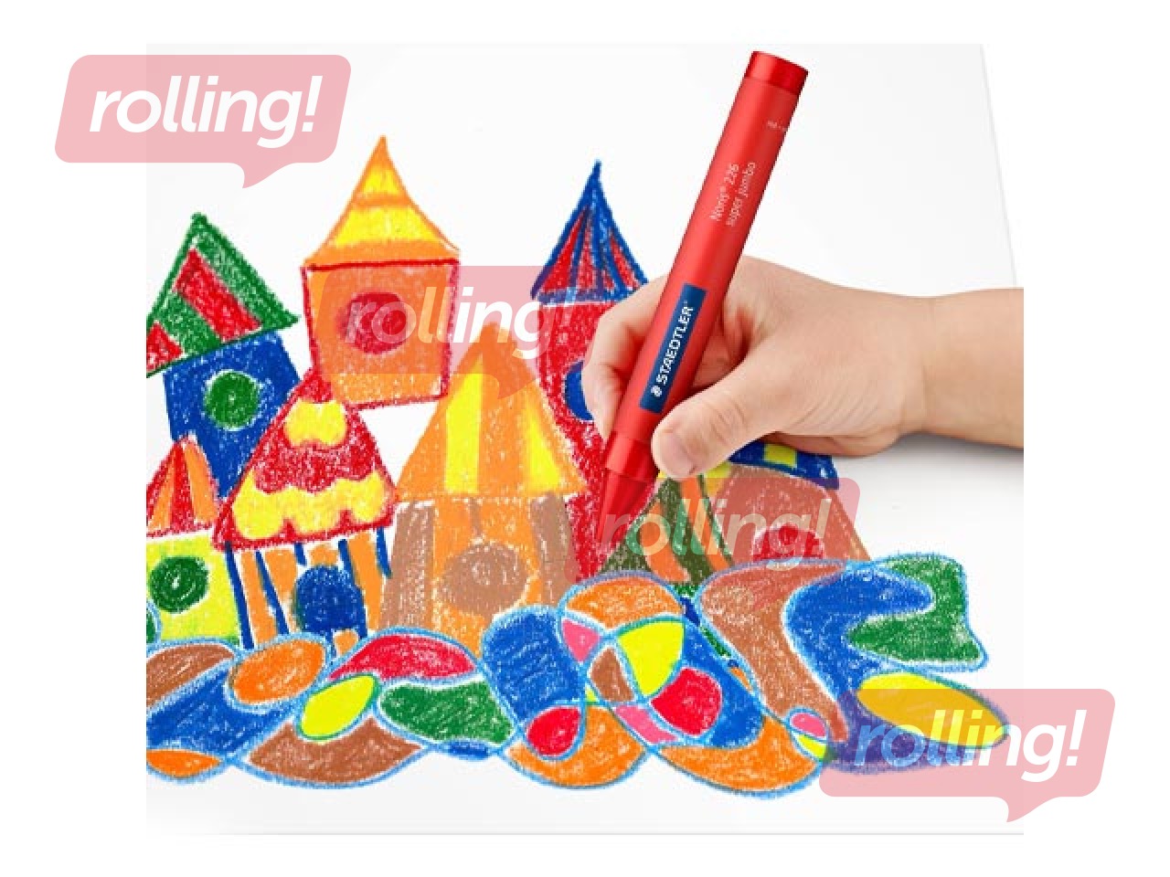 Vaska krītiņi Staedtler, Noris Super jumbo 226, 8 krāsas