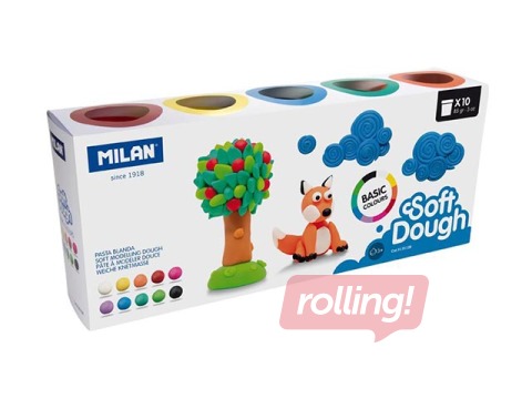 Plastilīna - modelēšanas masas komplekts Milan, 10 krāsas
