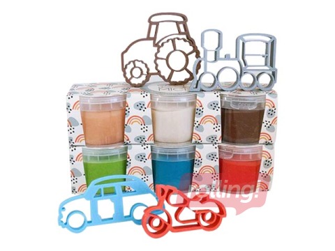 Plastilīns - modelēšanas masas komplekts Mīci, Brum-Brum