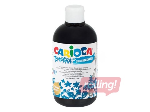 Mākslinieciskā guaša krāsa Carioca 500 ml, melna