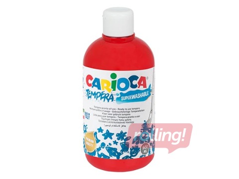 Mākslinieciskā guaša krāsa Carioca 500 ml, sarkana