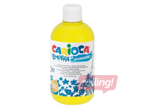 Mākslinieciskā guaša krāsa Carioca 500 ml, dzeltena