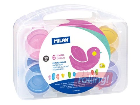 Pirkstiņkrāsas Milan, 100ml, 6 metāliskas krāsas