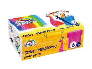 Guaša krāsas Fiorello, 20 ml, 6 krāsas