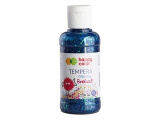 Guaša Happy Color ar gliteriem, zila krāsa, 118ml