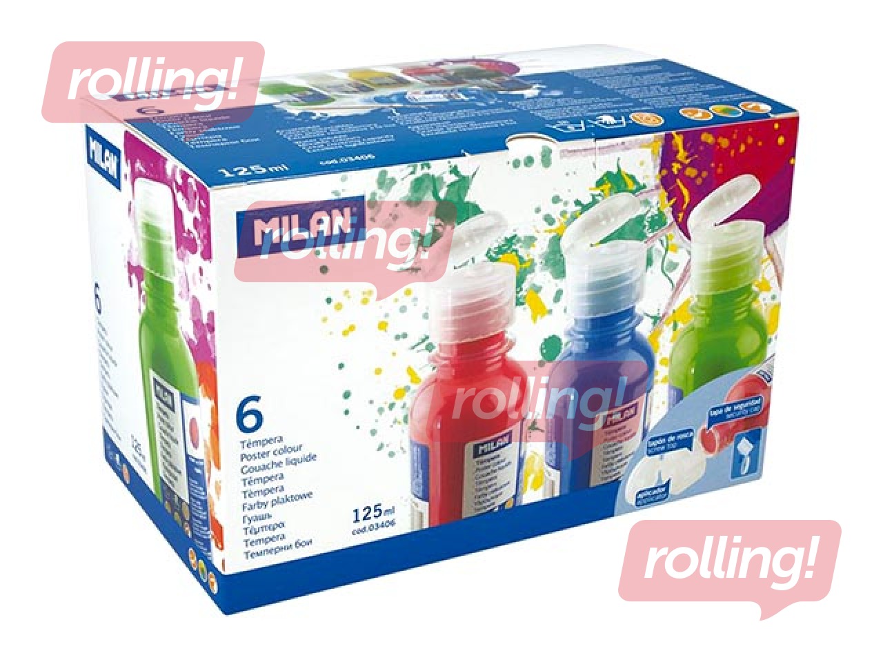 Guaša krāsas Milan, 125ml, 6 krāsas