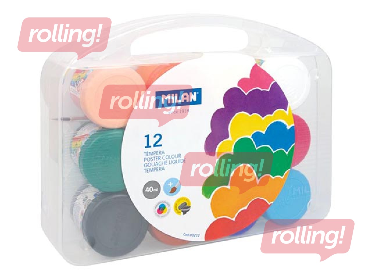 Guaša krāsas Milan, 40ml, 12 krāsas