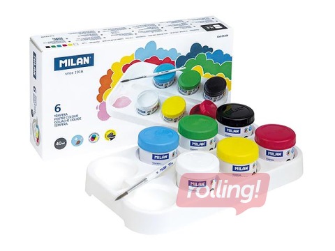 Guaša krāsas Milan, 40ml, 6 krāsas