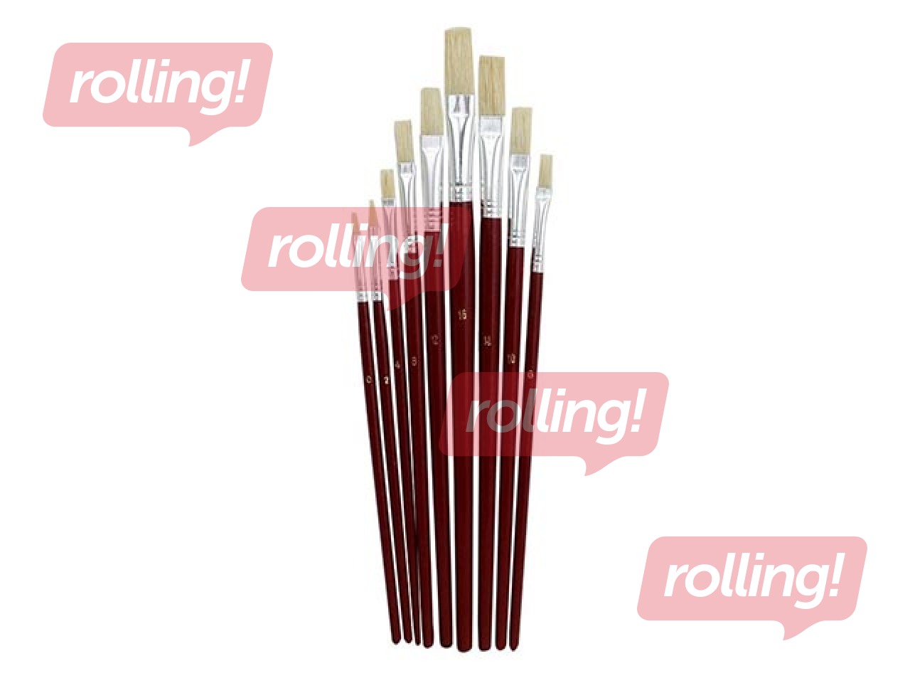 Otiņu komplekts 882B, 9 gab., plakanas saru Nr. 0, 2, 4, 6, 8, 10, 12, 14, 16 