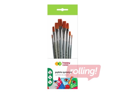 Sintētisko plakano otiņu komplekts Happy Color, 8 gab