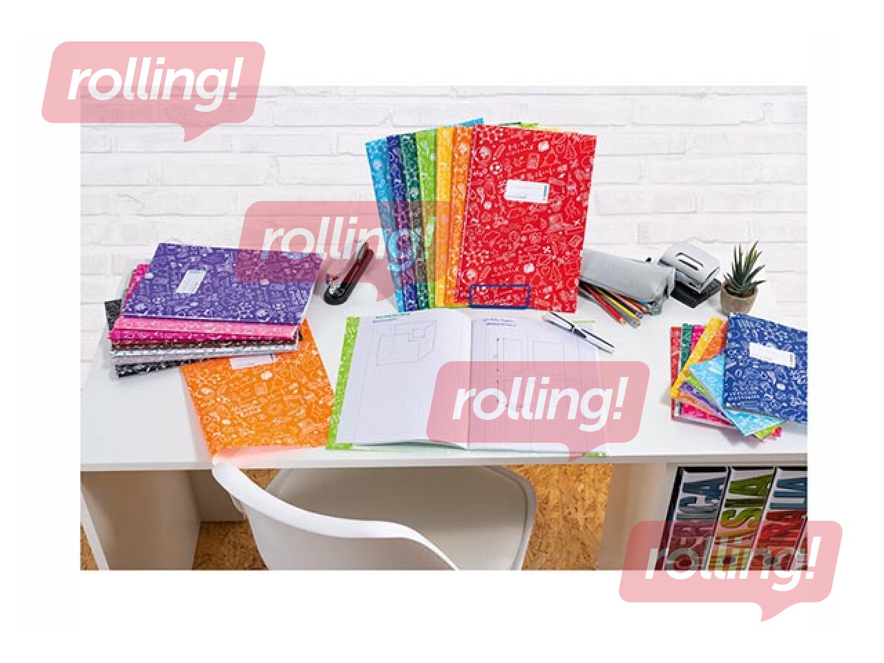 Vāciņi kladēm Herma Schoolydoo, A4, gaiši zili