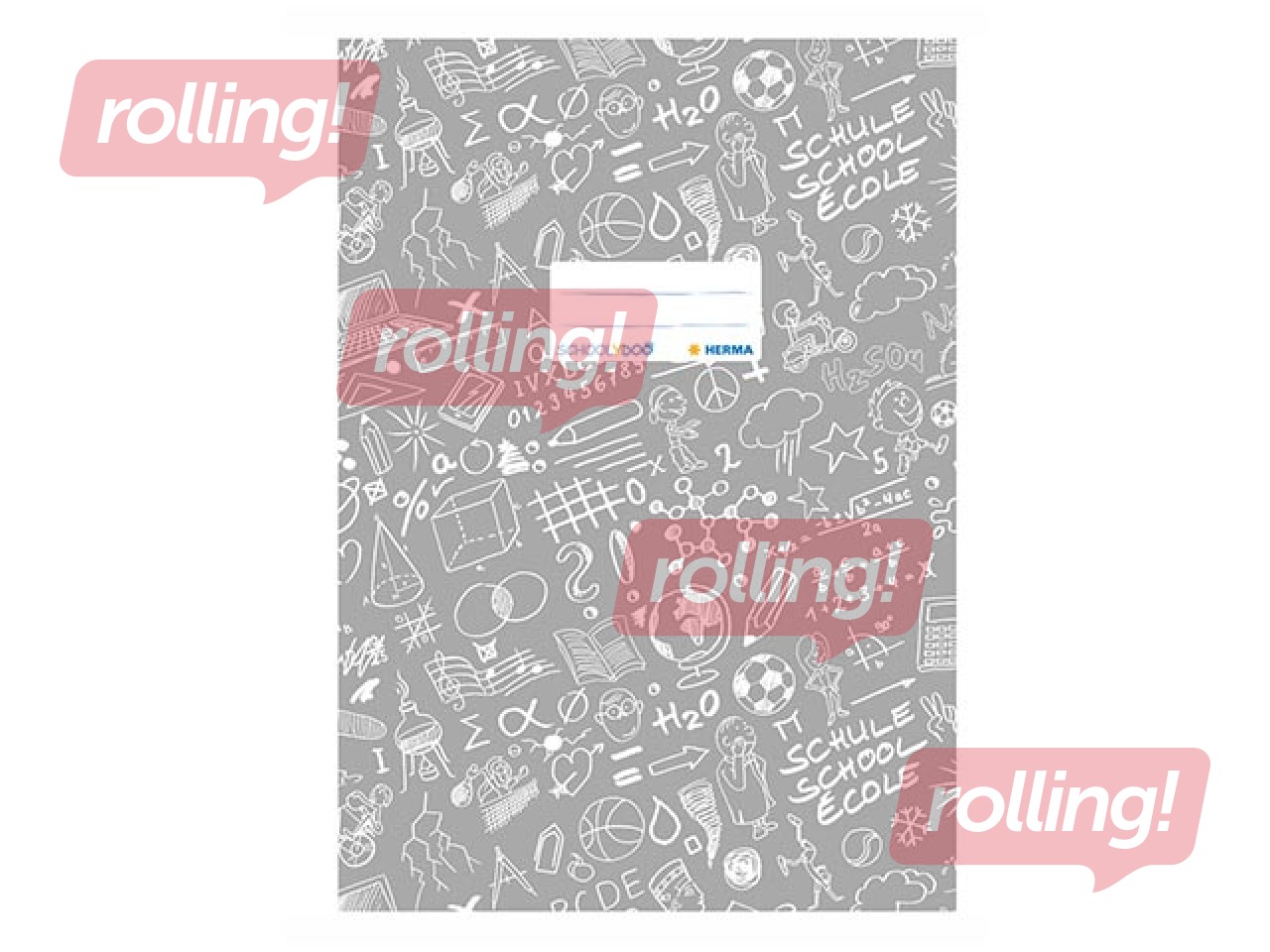 Vāciņi kladēm Herma Schoolydoo, A4, pelēki