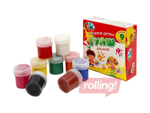 Guaša krāsas Gamma, 9 krāsas